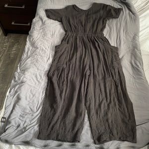 Free People Charcoal Jumpsuit
